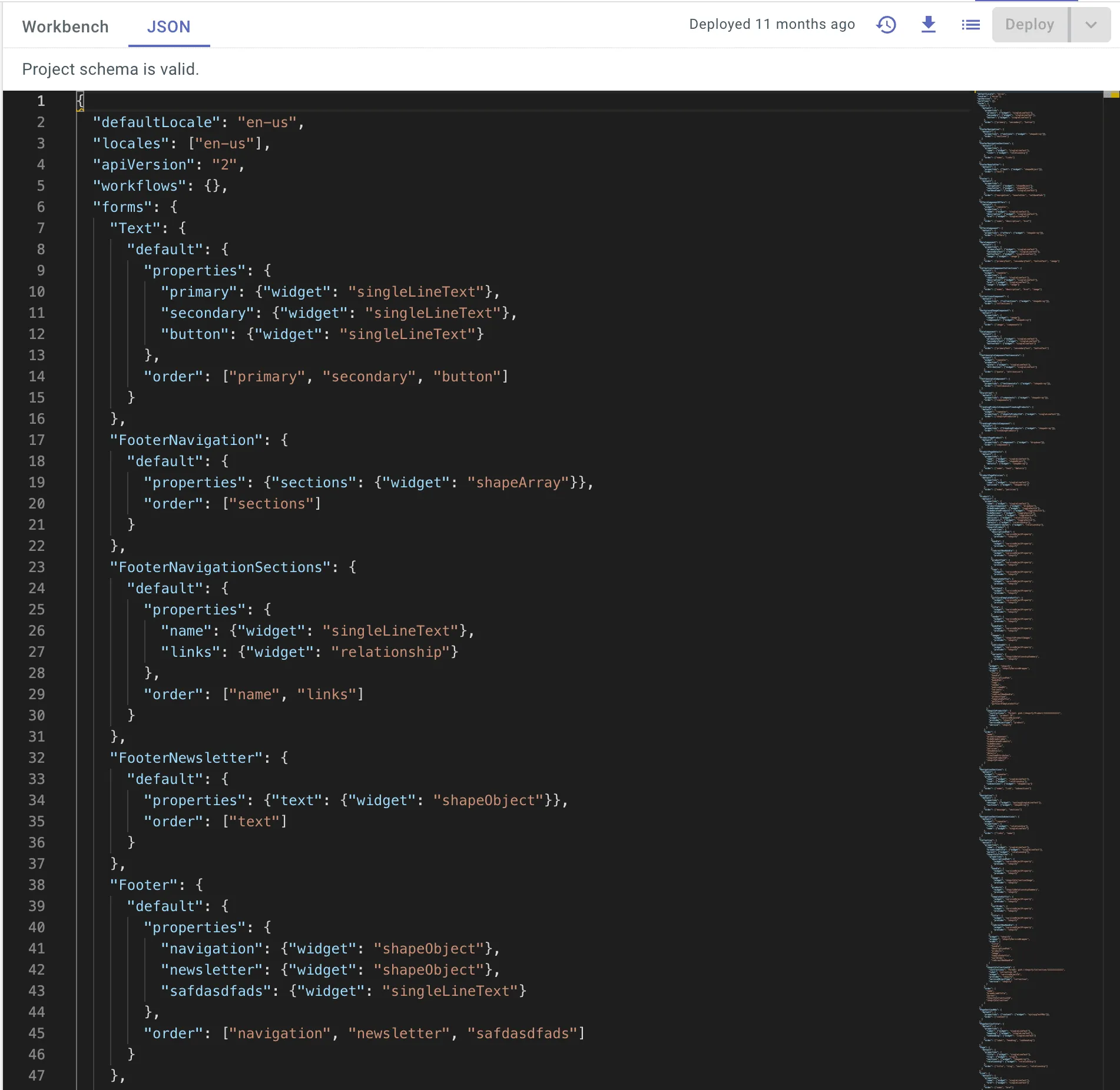 API Mesh code schema editor