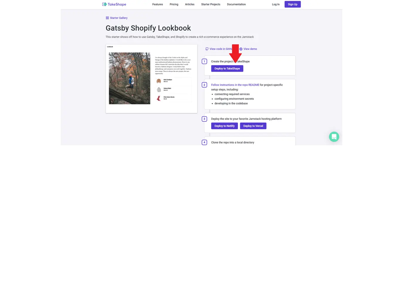 Project dashboard of logged-in user